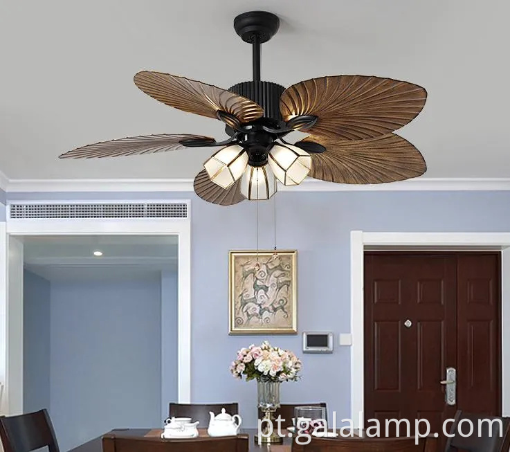 Lustre de fãs de inspiração de inspiração vintage para espaços chiques